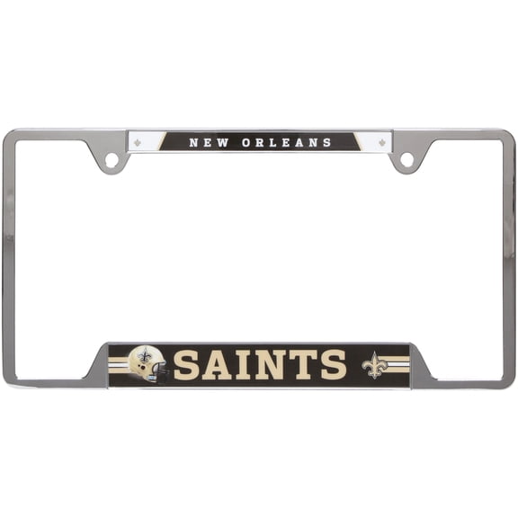 WinCraft  New Orleans Saints Chrome Plated Metal License Plate Frame