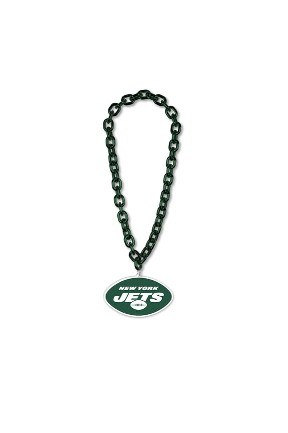 New York Jets Big Chain Logo Plastic Necklace