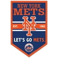 thumbnail image 1 of WinCraft New York Mets 11" x 17" Chevron Wood Sign, 1 of 1
