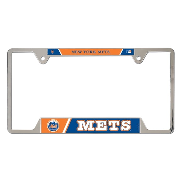 WinCraft New York Mets Chrome Plated Metal License Plate Frame