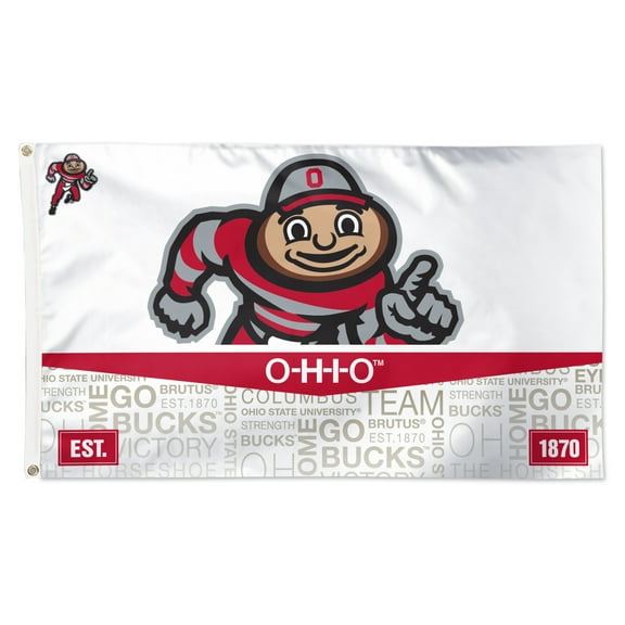 WinCraft Ohio State Buckeyes 3' x 5' Single-Sided Deluxe Mascot Flag