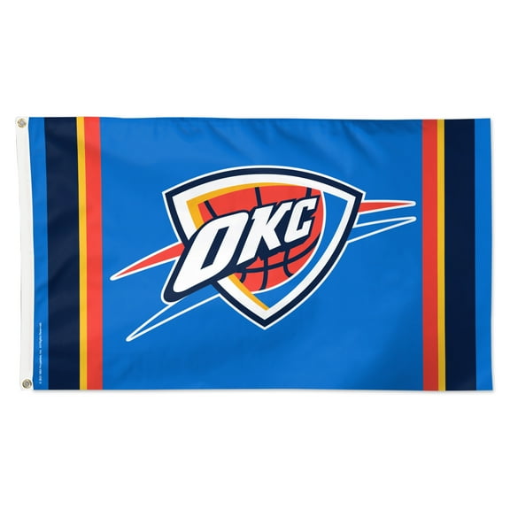 WinCraft Oklahoma City Thunder 3' x 5' Vertical Stripe Deluxe Single-Sided Flag