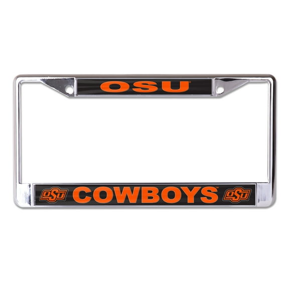 WinCraft Oklahoma State Cowboys S/L Team Color Covered Metal License Plate Frame