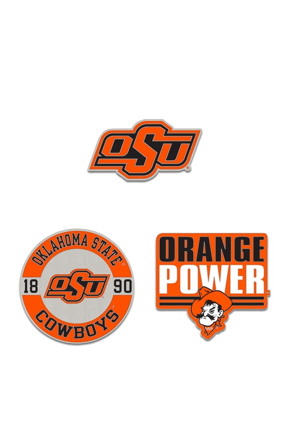Oklahoma State Cowboys Three-Piece Collector Pin Set