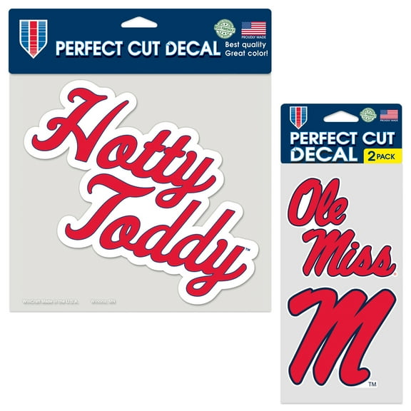 WinCraft Ole Miss Rebels Three-Pack Perfect Cut Decals