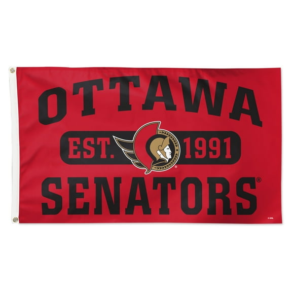 WinCraft Ottawa Senators 3' x 5' Single-Sided Franchise Establishment Deluxe Flag
