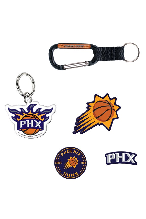 Phoenix Suns 5-Pack Key Ring and Fridge Magnet Set