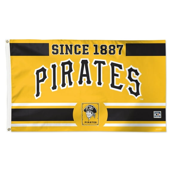 WinCraft Pittsburgh Pirates 3' x 5' Single-Sided Franchise Establishment Deluxe Flag