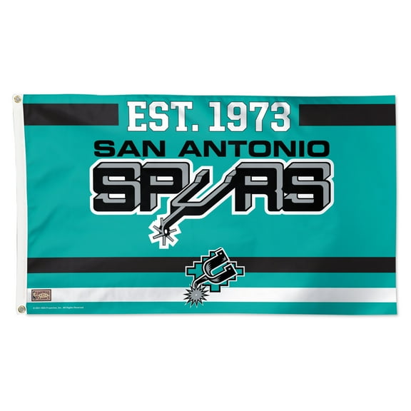 WinCraft San Antonio Spurs 3' x 5' Single-Sided Franchise Establishment Deluxe Flag