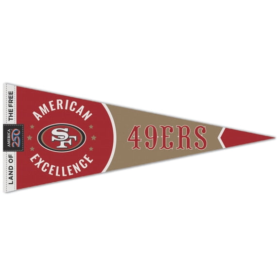 WinCraft San Francisco 49ers 12" x 30" America 250 Premium Pennant