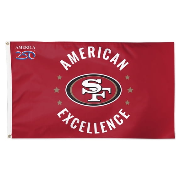 WinCraft San Francisco 49ers 3' x 5' One-Sided America 250 Deluxe Flag