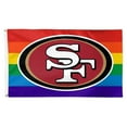 thumbnail image 1 of WinCraft San Francisco 49ers 3' x 5' Pride 1-Sided Deluxe Flag, 1 of 1