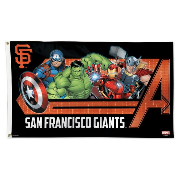 WinCraft San Francisco Giants 3' x 5' Single-Sided Deluxe Avengers Flag