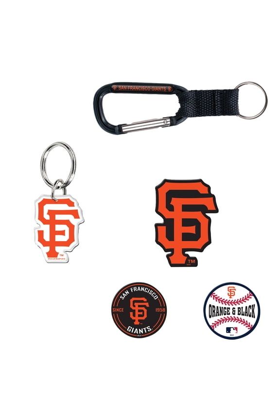 San Francisco Giants 5-Pack Key Ring and Fridge Magnet Set