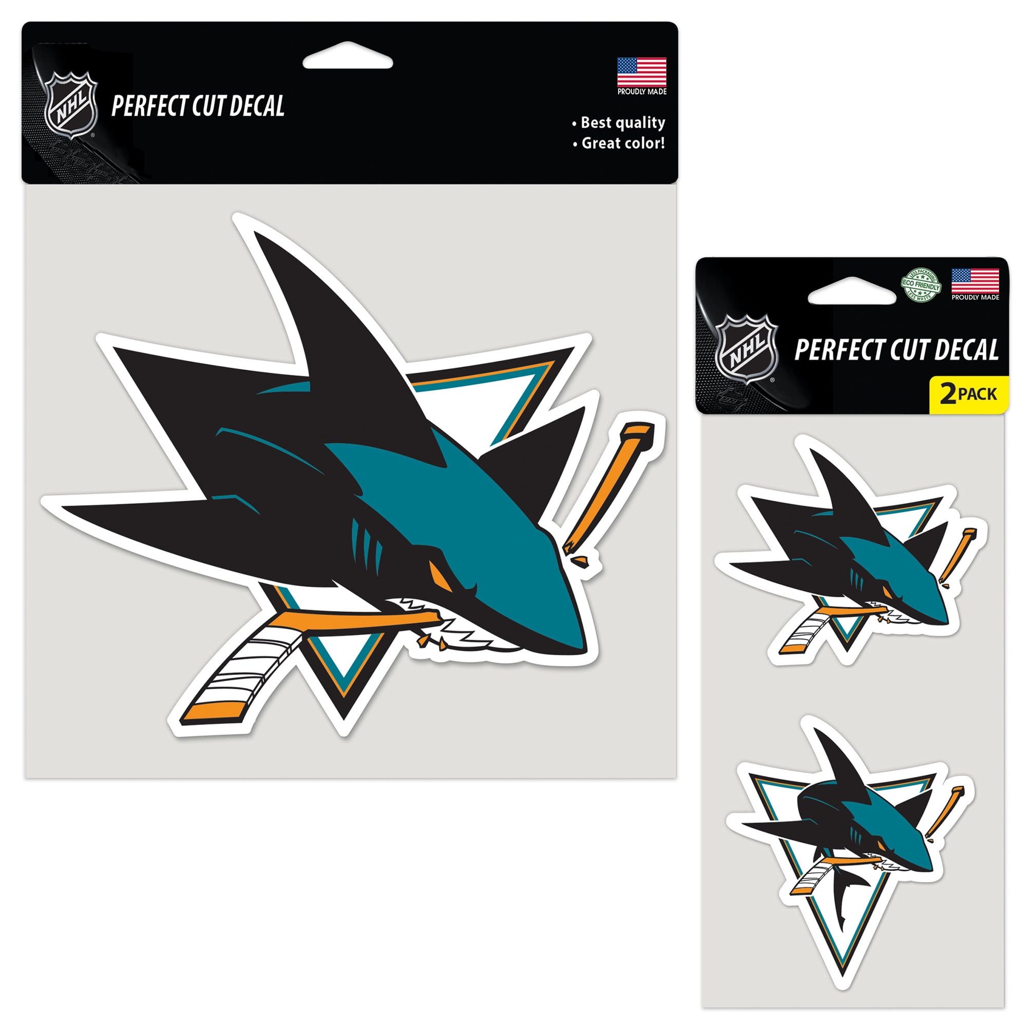 WinCraft San Jose Sharks Three-Pack Perfect Cut Decals - Walmart.com