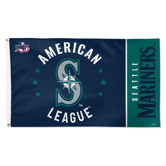 WinCraft Seattle Mariners 3' x 5' One-Sided America 250 Deluxe Flag