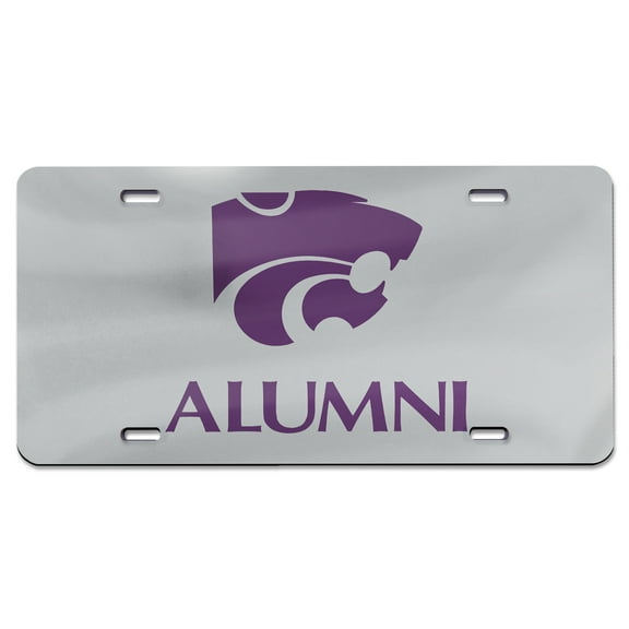 WinCraft Silver Kansas State Wildcats Alumni Laser Cut Acrylic License Plate