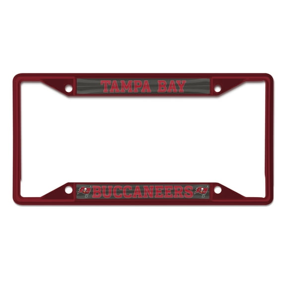 NFL Tampa Bay Bucs Team Colored Small Over Small License Plate Frame