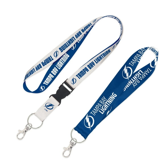 WinCraft Tampa Bay Lightning 2-Pack Lanyard with Detachable Buckle & Key Strap Set