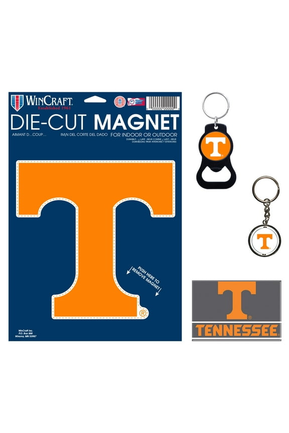 Tennessee Volunteers 4-Pack Key Rings and Magnets Set