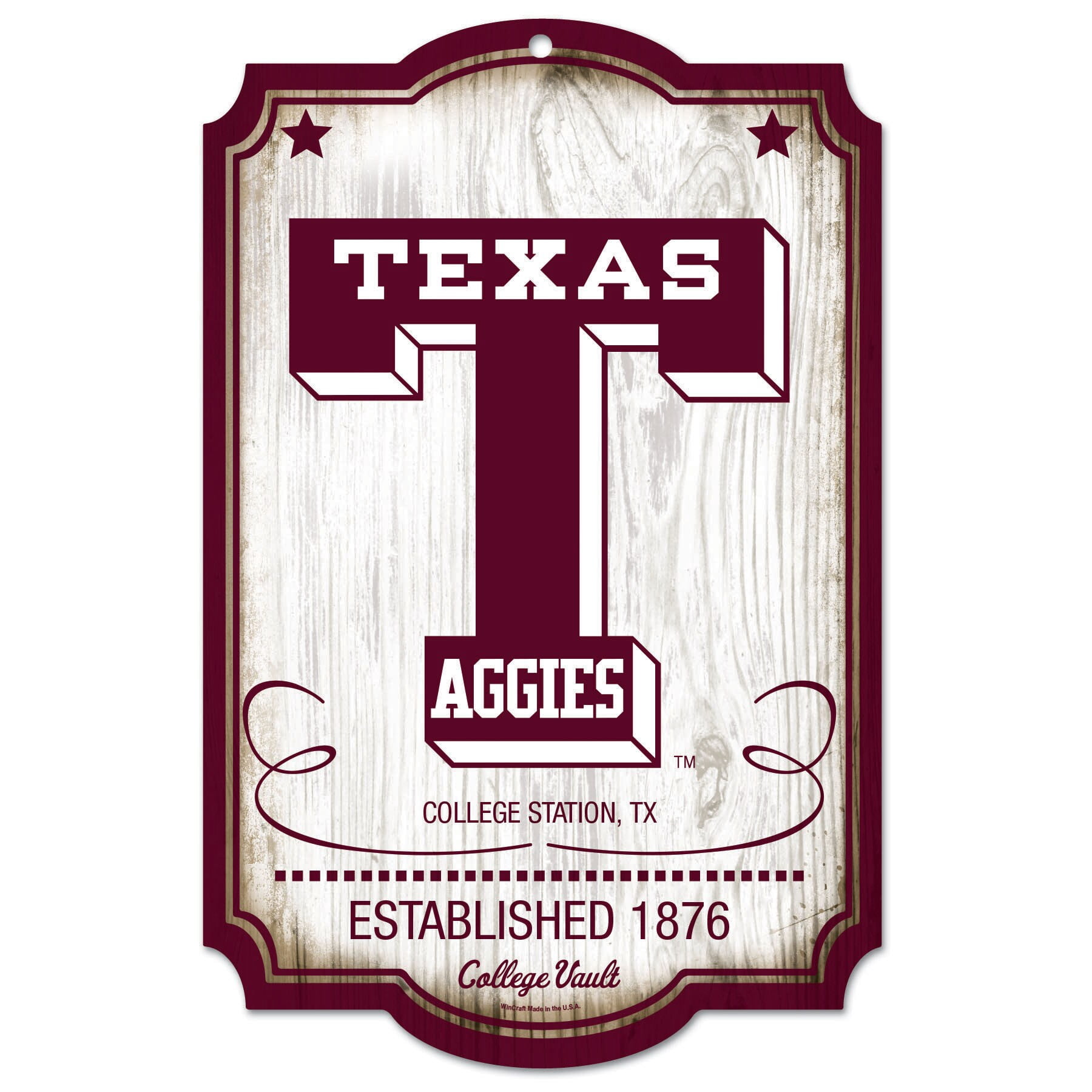 WinCraft Texas A&M Aggies 11'' x 17'' Team Wood Sign - Walmart.com