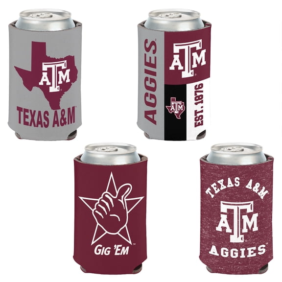 WinCraft Texas A&M Aggies 4-Pack 12oz. Can Cooler Set