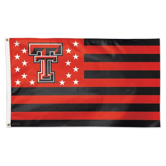 WinCraft Texas Tech Red Raiders 3' x 5' Single-Sided Deluxe Patriotic Stars & Stripes Flag