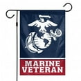 thumbnail image 1 of WinCraft U.S. Marine Veteran Double Sided Garden Flag with Pole, 12.5 x 18 in, 1 of 2