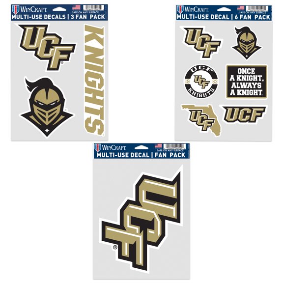 WinCraft UCF Knights Three-Pack Fan Decal Set