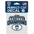 thumbnail image 1 of WinCraft  UConn Huskies 2023 NCAA Men's Basketball National Champions 4'' x 4'' Perfect Cut Decal, 1 of 1