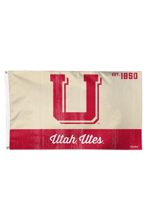 Utah Utes Single-Sided College Vault Deluxe Flag