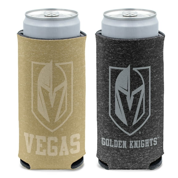 NHL Vegas Golden Knights Heather Colored 12oz Slim Can Cooler, Collapsible