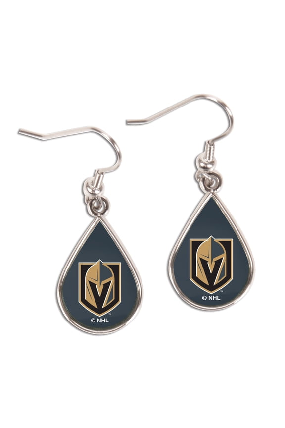 Vegas Golden Knights Tear Drop Dangle Earrings