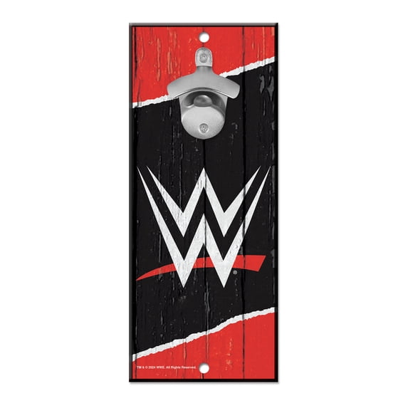 WinCraft WWE 5" x 11" Bottle Opener Wood Sign