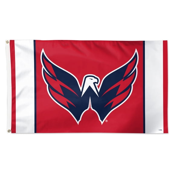 WinCraft Washington Capitals 3' x 5' Logo Stripe Deluxe Single-Sided Flag