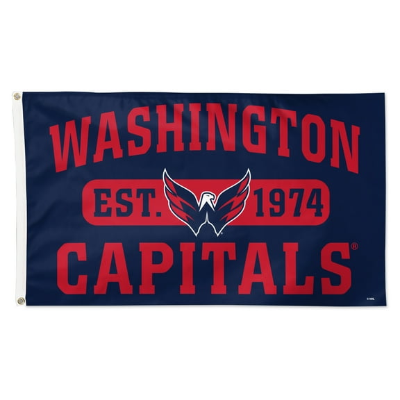 WinCraft Washington Capitals 3' x 5' Single-Sided Franchise Establishment Deluxe Flag