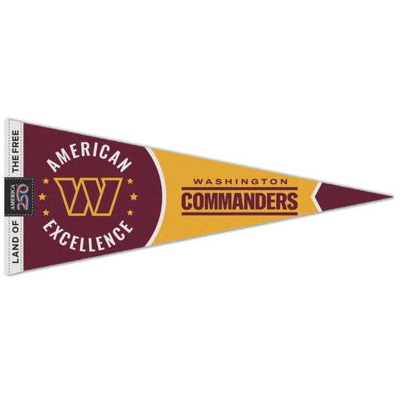 WinCraft Washington Commanders 12" x 30" America 250 Premium Pennant