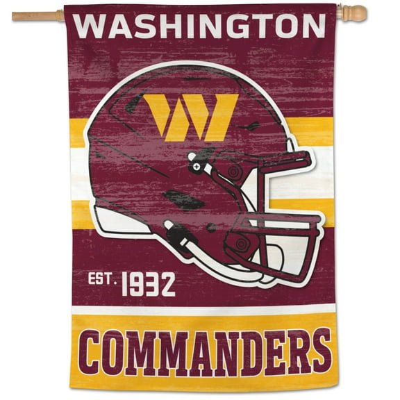 WinCraft Washington Commanders 28" x 40" Retro Single-Sided Vertical Banner
