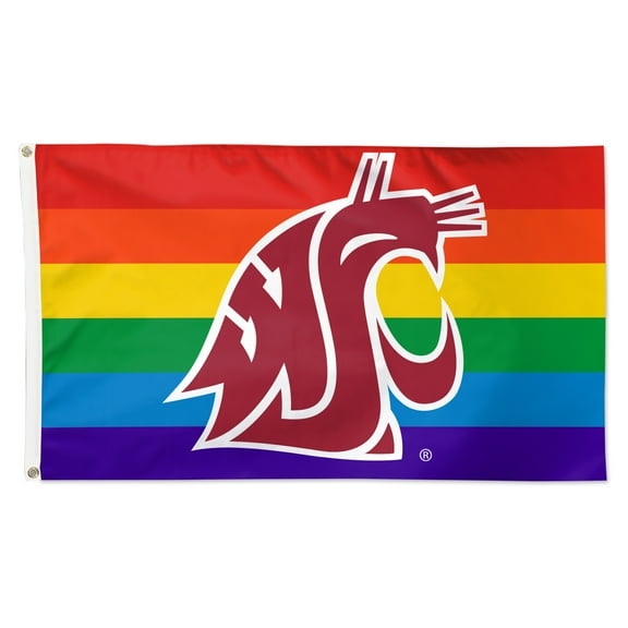 WinCraft Washington State Cougars 3' x 5' Single-Sided Deluxe Team Pride Flag