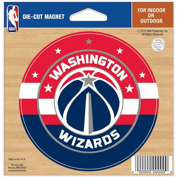 WinCraft Washington Wizards 5'' x 6'' Die Cut Magnet