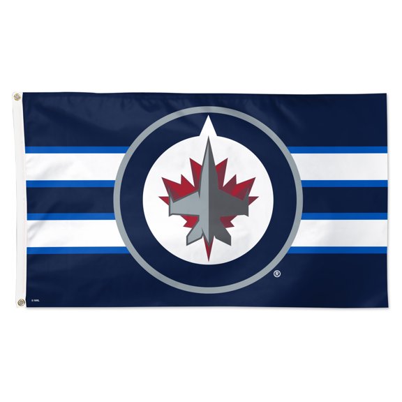 WinCraft Winnipeg Jets 3' x 5' Team Stripe Deluxe Single-Sided Flag