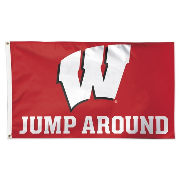 WinCraft Wisconsin Badgers 3' x 5' Single-Sided Deluxe Team Slogan Flag