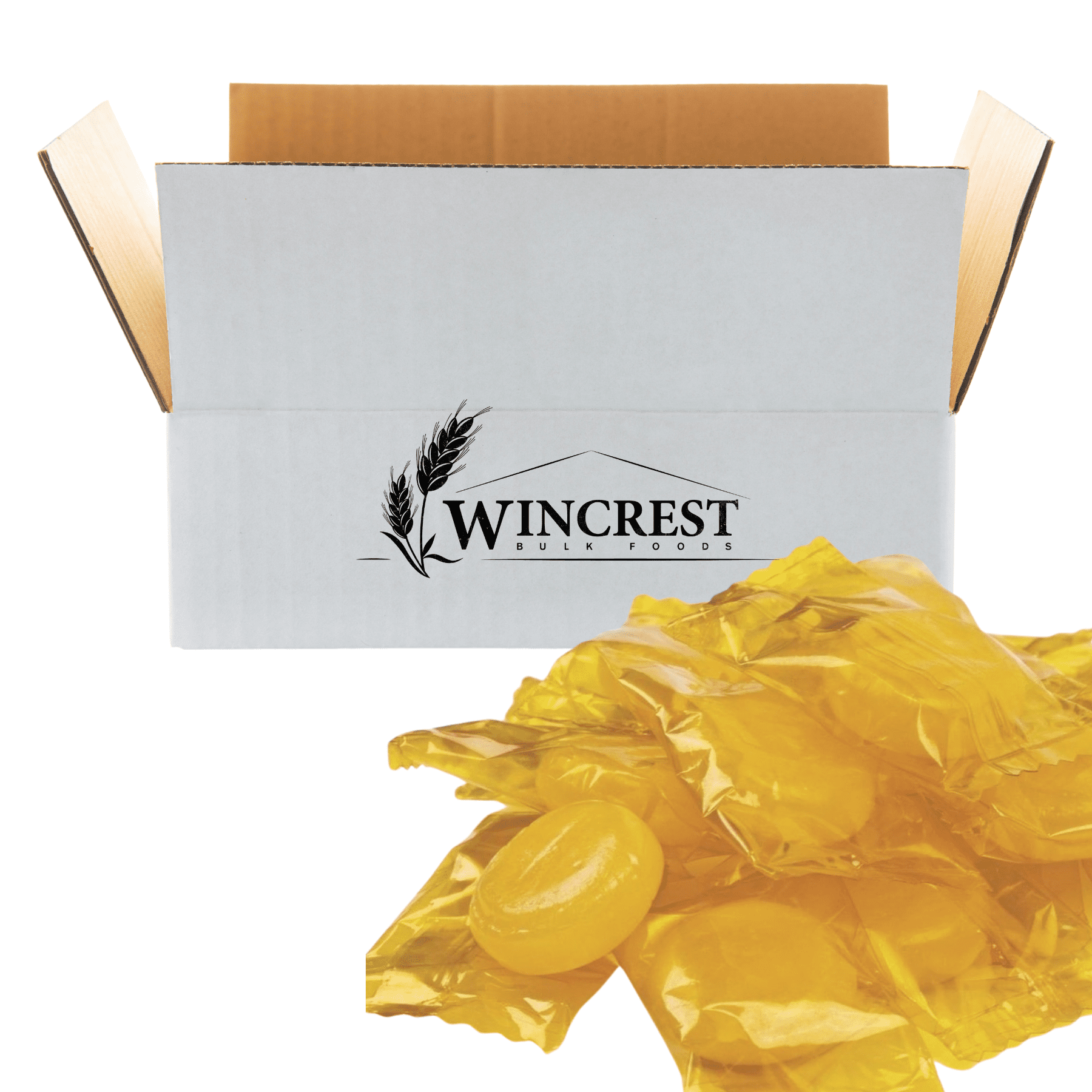 WinCrest Butterscotch Disks - Wrapped Hard Candy - 5 Lb Case