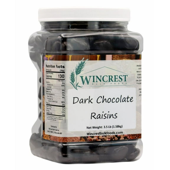 WinCrest Dark Chocolate Covered Raisins - 3.5 Lb Tub