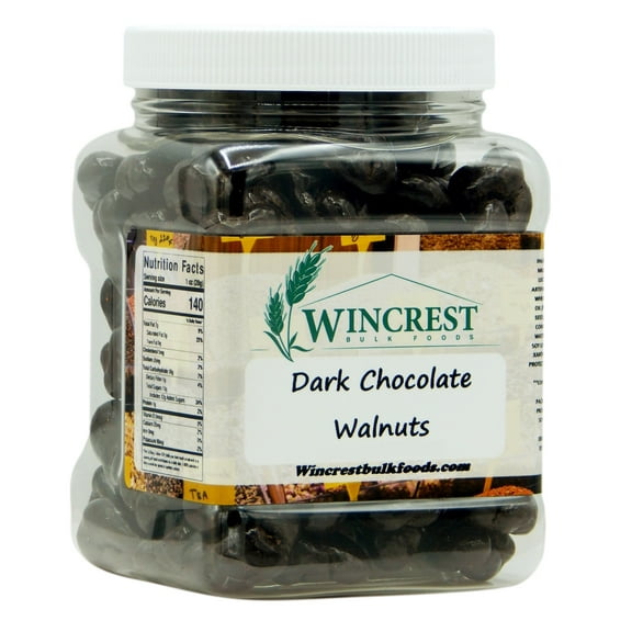 WinCrest Dark Chocolate Covered Walnuts - 1.25 Lb Tub