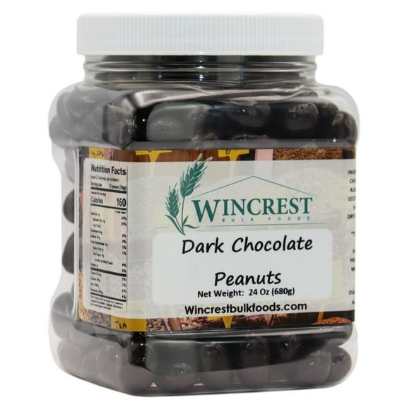 WinCrest Dark Chocolate Peanuts - 1.5 Lb Tub