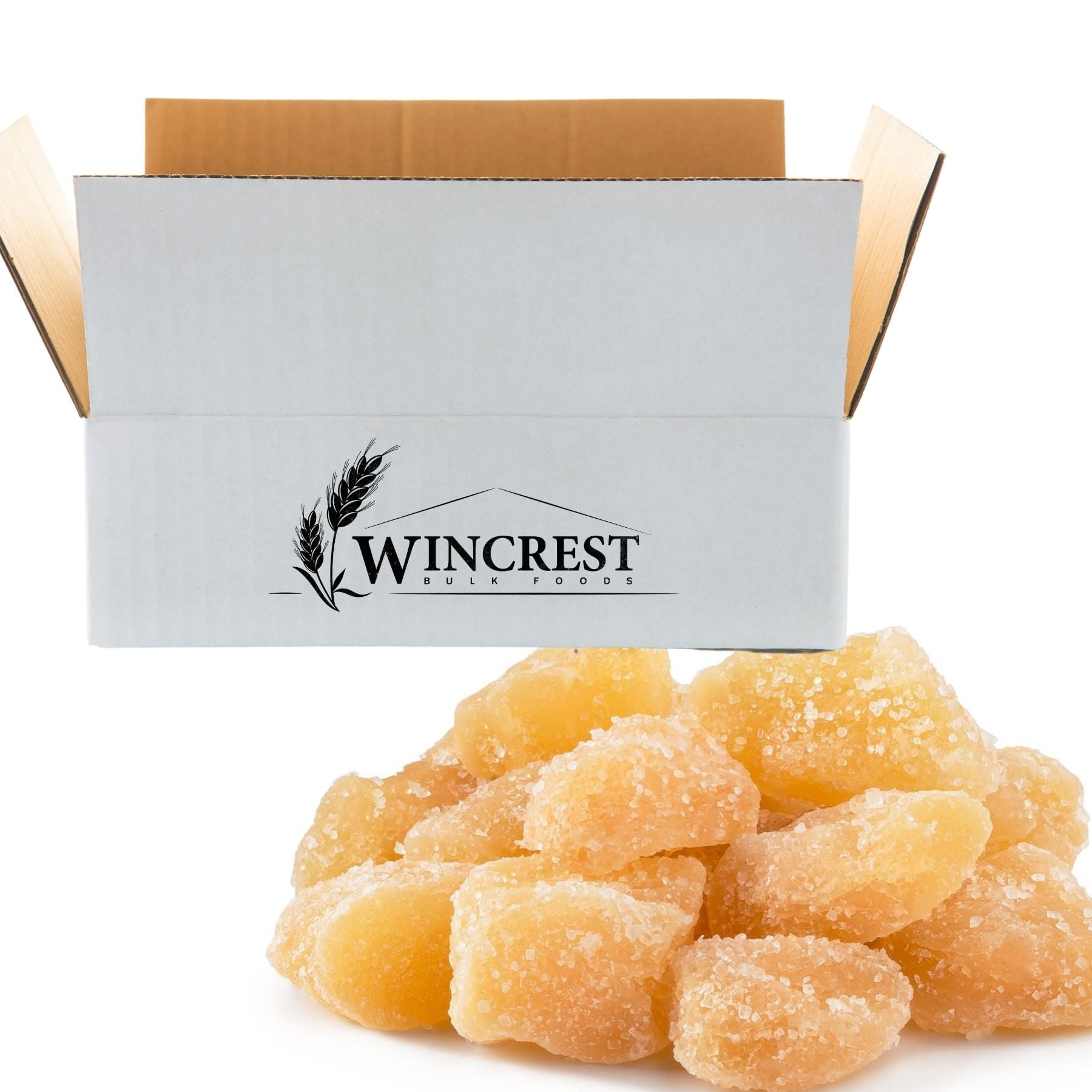 WinCrest Dried Crystallized Ginger Chunks 5 Lb Case