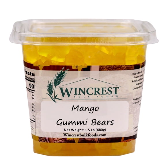 WinCrest Mighty Mango Gummi Bears - 1.5 Lb Tub