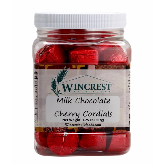 WinCrest Milk Chocolate Cherry Cordials - 1.25 Lb Tub
