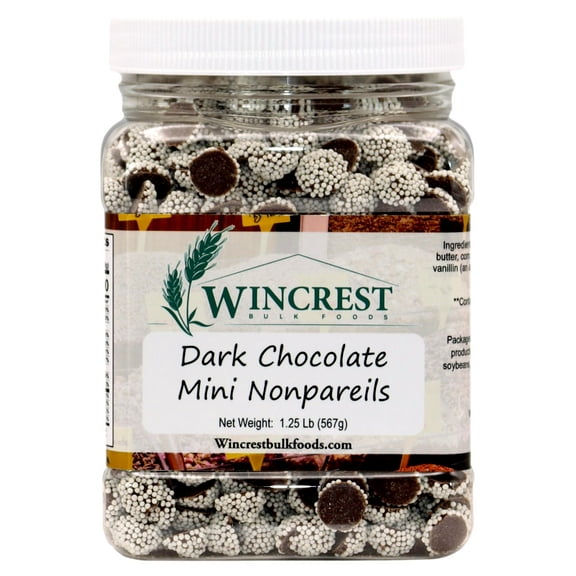 WinCrest Mini Dark Chocolate Nonpareils - 1.25 Lb Tub